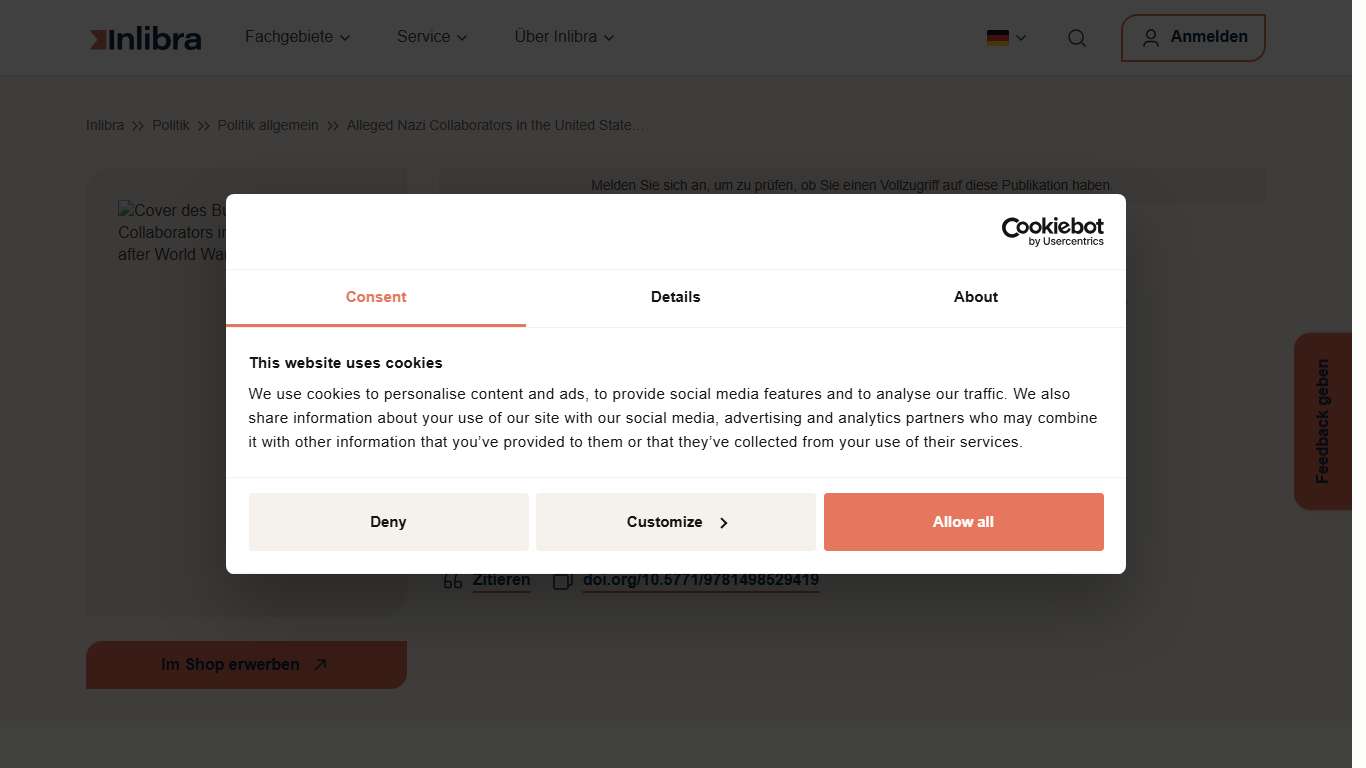 Alleged Nazi Collaborators in the United States after World War II - Inlibra